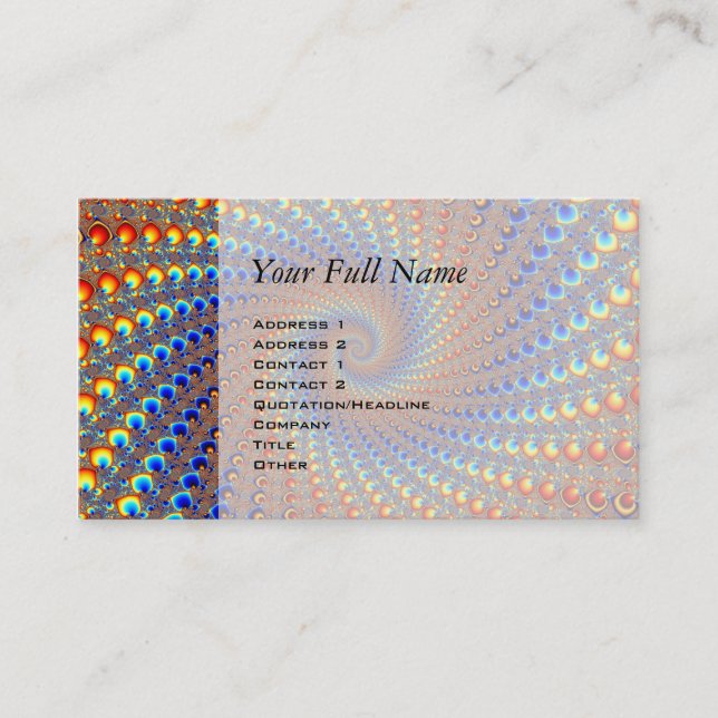 Monterey Fractal Art Business Card (Front)