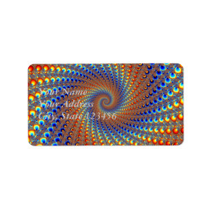 Monterey Fractal Art Label