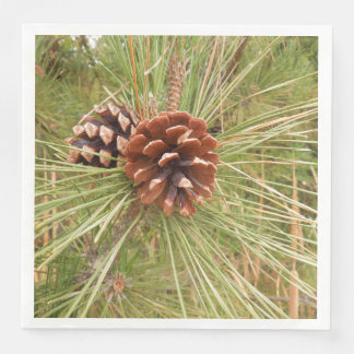 Monterey Pine Tree with Pine Cones Napkin