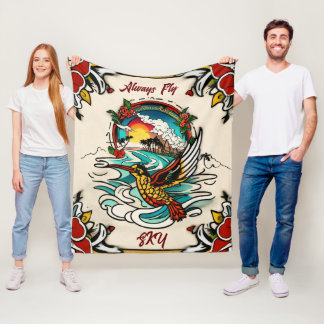 Monterey Tattoo Design: 50"X60" Fleece Blanket