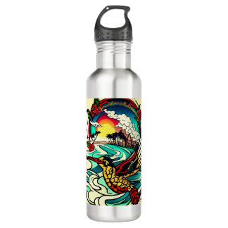 Monterey Tattoo Design: A Symbol of Strength 24Oz- 710 Ml Water Bottle