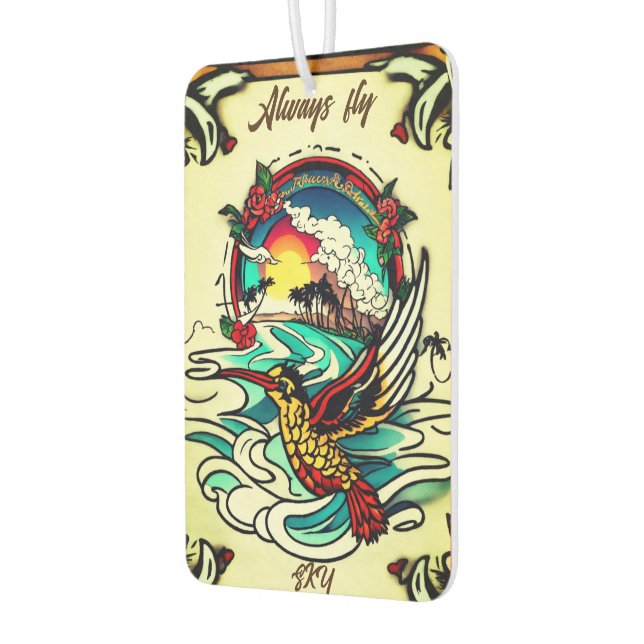  Monterey Tattoo Design: A Symbol of Strength - Car Air Freshener (Left)
