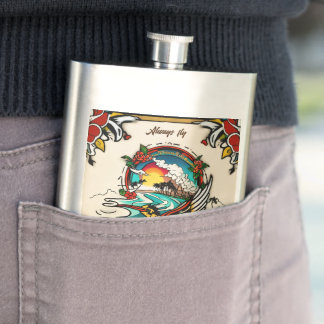  Monterey Tattoo Design: A Symbol of Strength Pow  Hip Flask