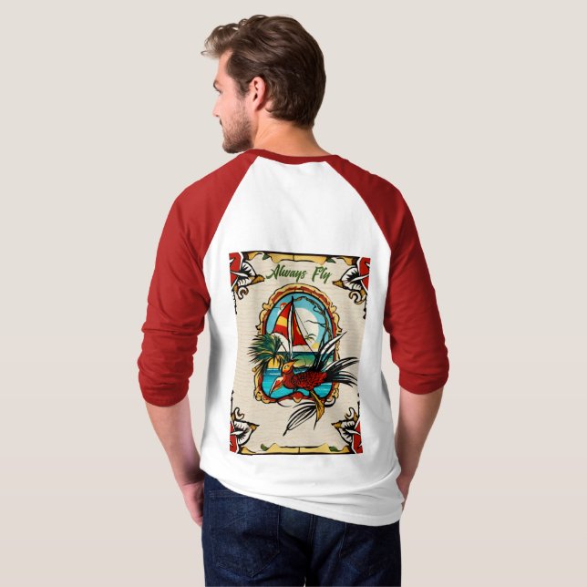 Monterey Tattoo Design: A Symbol of Strength - T-Shirt (Back Full)