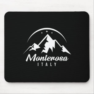 Monterosa Italy Ski Resort Skiing Snowboarding Sou Mouse Pad