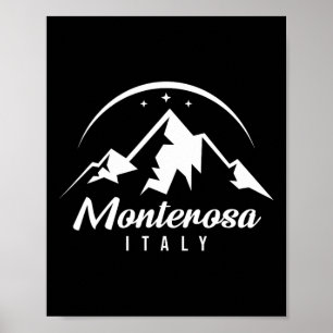 Monterosa Italy Ski Resort Skiing Snowboarding Sou Poster