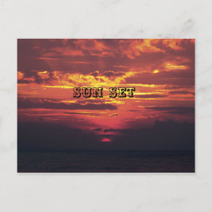Monterosso Cinque sunset Postcard