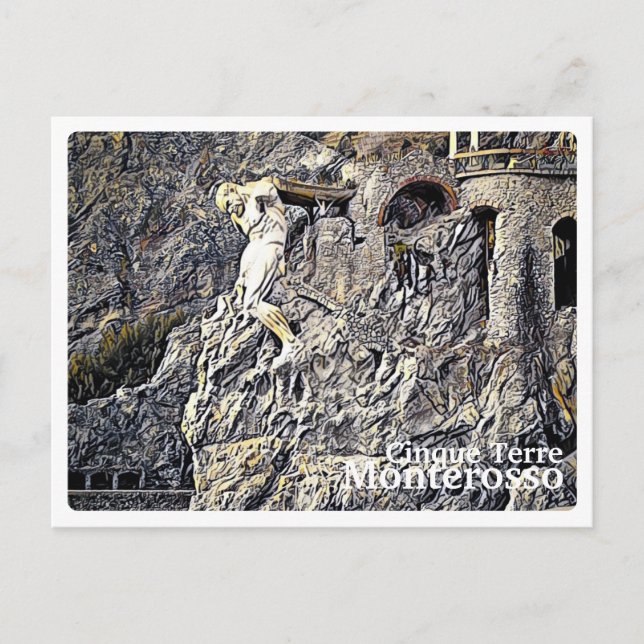 MONTEROSSO Cinque Terre - THE GIANT -  Postcard (Front)