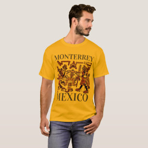 Monterrey Mexico Aztec Design, men's T-Shirt