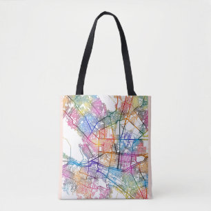 Monterrey Mexico City Map Tote Bag
