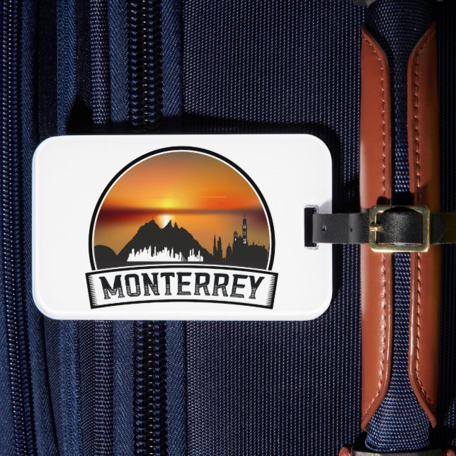 Monterrey Mexico Sunset Cityscape Luggage Tag (Front Insitu 4)