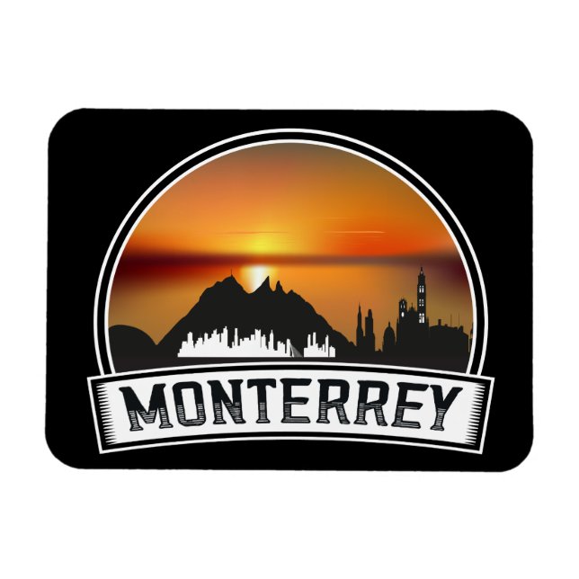 Monterrey Mexico Sunset Cityscape Photo Magnet (Horizontal)