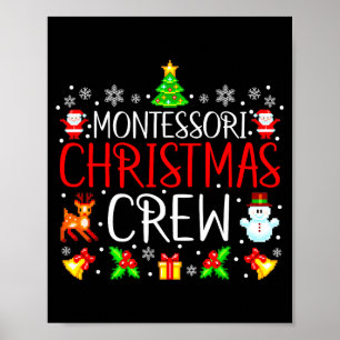 Montessori Christmas Crew Matching Xmas Poster