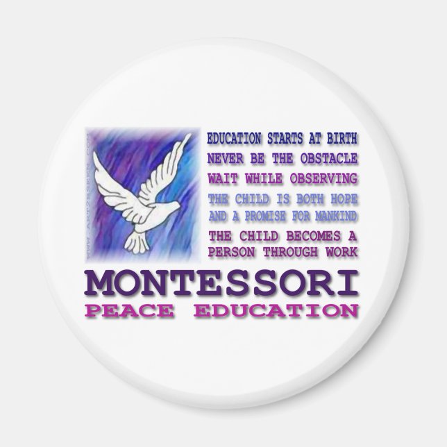 Montessori Dove Magnet (Front)