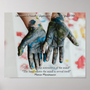Montessori Sensorial Hands Quote Keepsake Poster