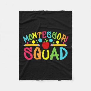 Montessori Squad Montessori Teacher Back To School Fleece Blanket