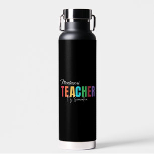 Montessori Teacher Colourful Personalised Water Bottle