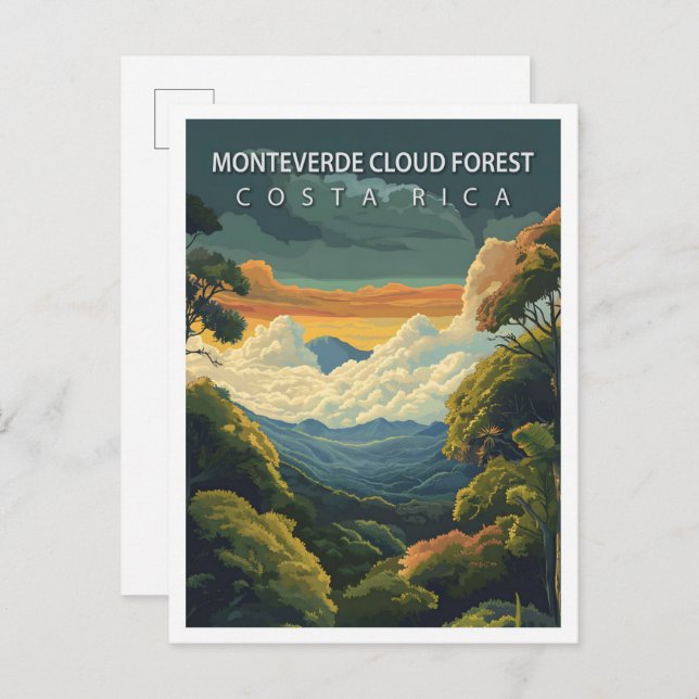 Monteverde Cloud Forest Costa Rica Travel Postcard (Front/Back)
