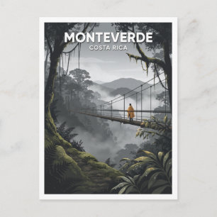 Monteverde Cloud Forest Suspension Bridge Travel Postcard