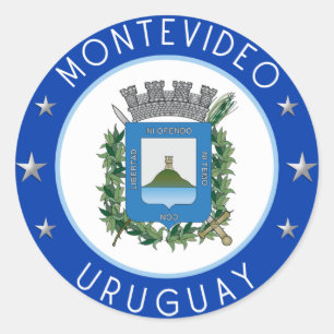 Montevideo Coat Of Arms Classic Round Sticker