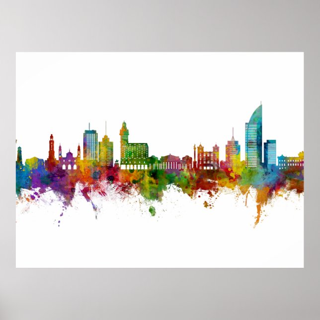 Montevideo Skyline Uruguay Poster (Front)