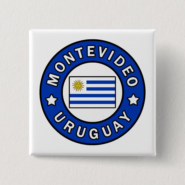 Montevideo Uruguay 15 Cm Square Badge (Front)