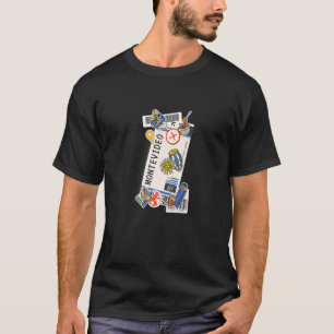 Montevideo Uruguay Boarding Pass Aeroplane Ticket T-Shirt