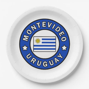 Montevideo Uruguay Paper Plate