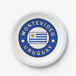 Montevideo Uruguay Paper Plate