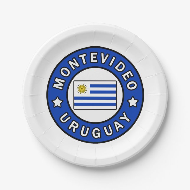 Montevideo Uruguay Paper Plate (Front)