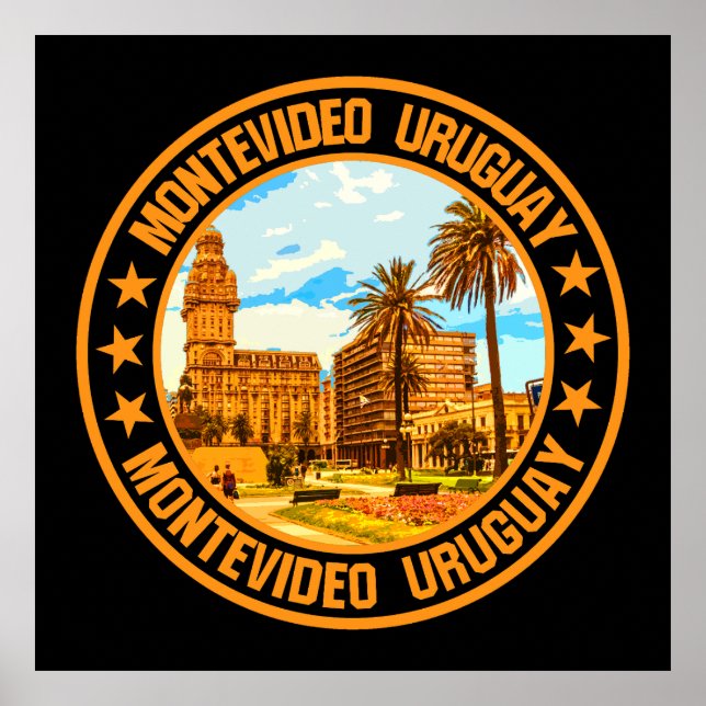 Montevideo Uruguay                                 Poster (Front)