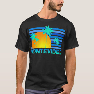 Montevideo Uruguay Sunset Palm Trees  T-Shirt