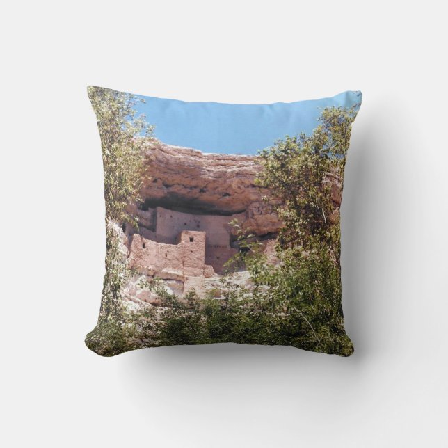 Montezuma Castle National Monument AZ Photo Design Cushion (Front)