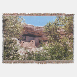 Montezuma Castle National Monument AZ Photo Design Throw Blanket