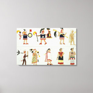 Montezuma II (1466-1520) as represented in an anon Canvas Print