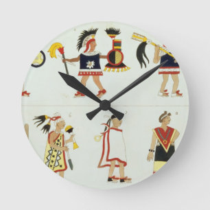 Montezuma II (1466-1520) as represented in an anon Round Clock