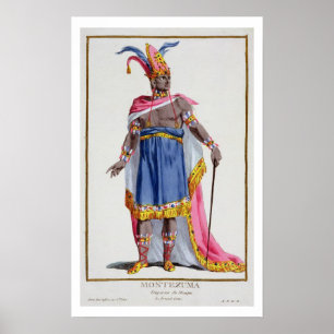 Montezuma, the Emperor of Mexico (1466-1520) 1780 Poster