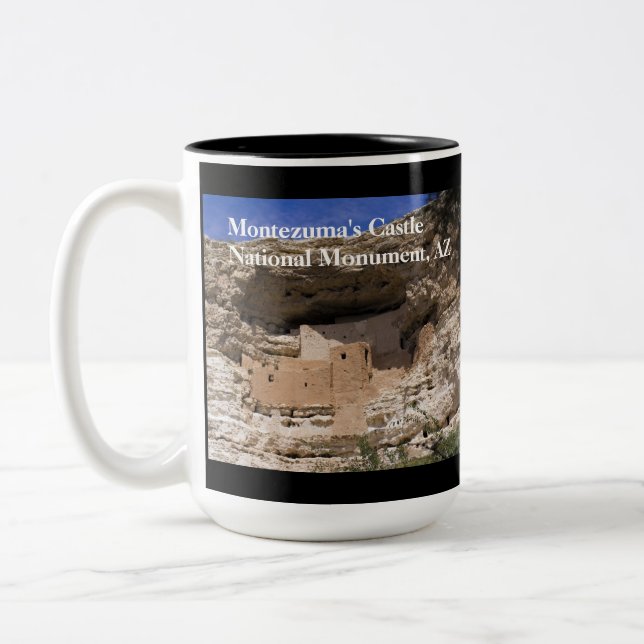 Montezuma's Castle National Monument Two-Tone Coffee Mug (Left)