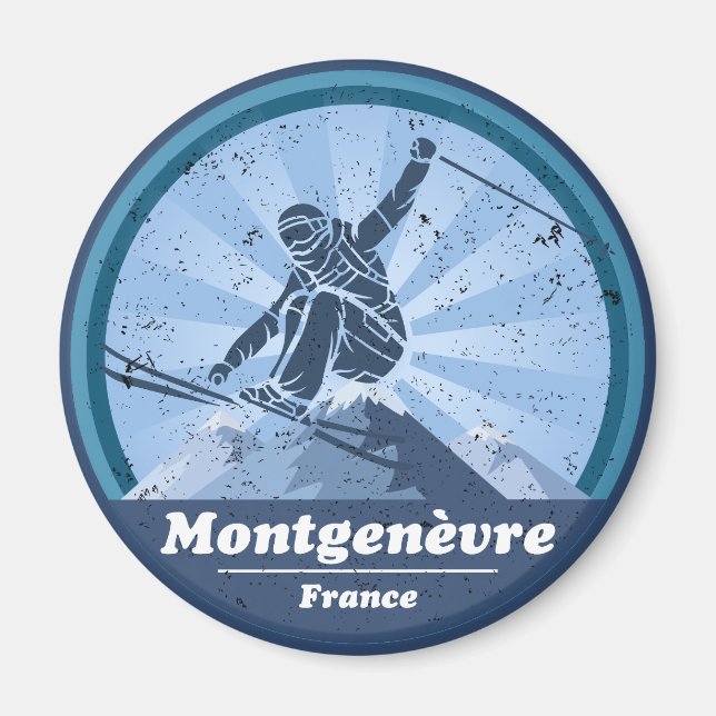 Montgenèvre Station de ski - Skieur Magnet (Front)