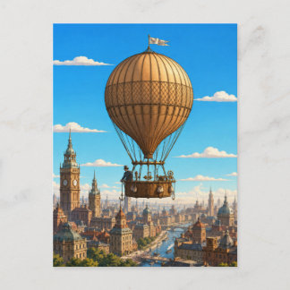 Montgolfier Scientific Balloon Over London Postcard
