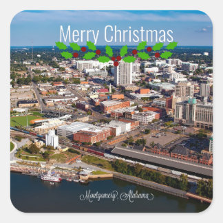 Montgomery, Alabama Chistmas greetings Square Sticker