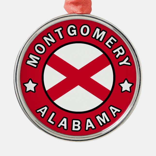 Montgomery Alabama Metal Tree Decoration (Front)