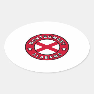 Montgomery Alabama Oval Sticker