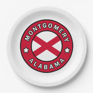 Montgomery Alabama Paper Plate