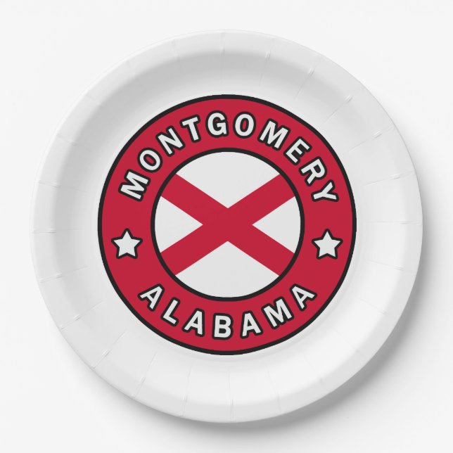 Montgomery Alabama Paper Plate (Front)