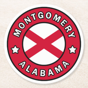 Montgomery Alabama Round Paper Coaster