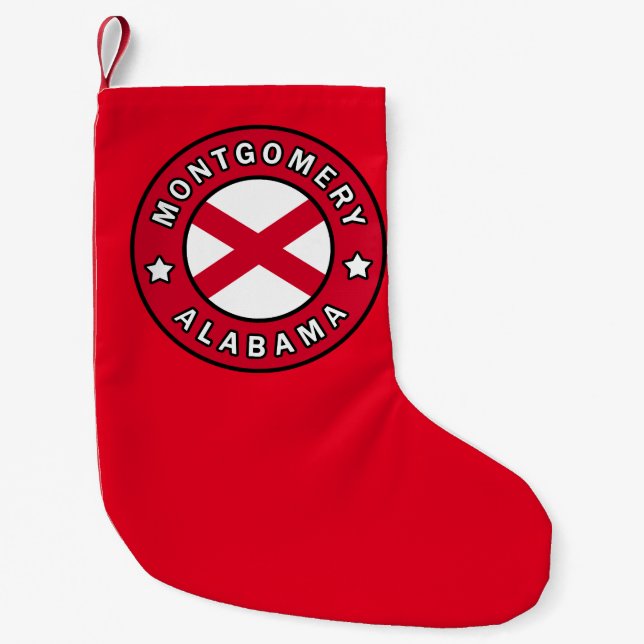 Montgomery Alabama Small Christmas Stocking (Front)