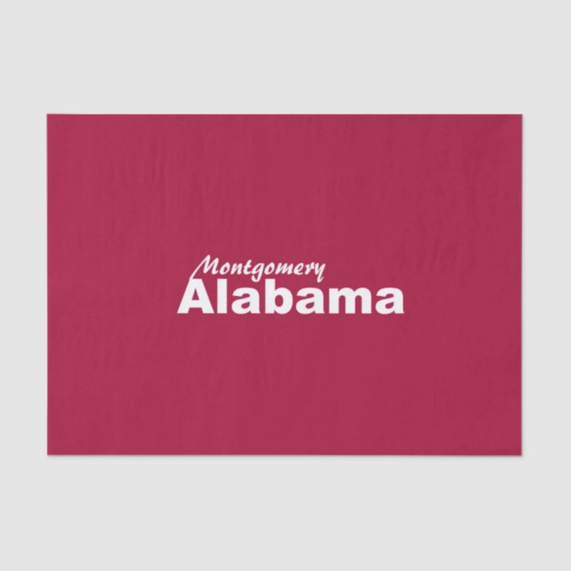Montgomery, Alabama Tissue Paper (Front)