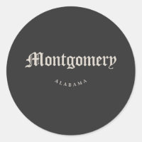 Montgomery Alabama White Font