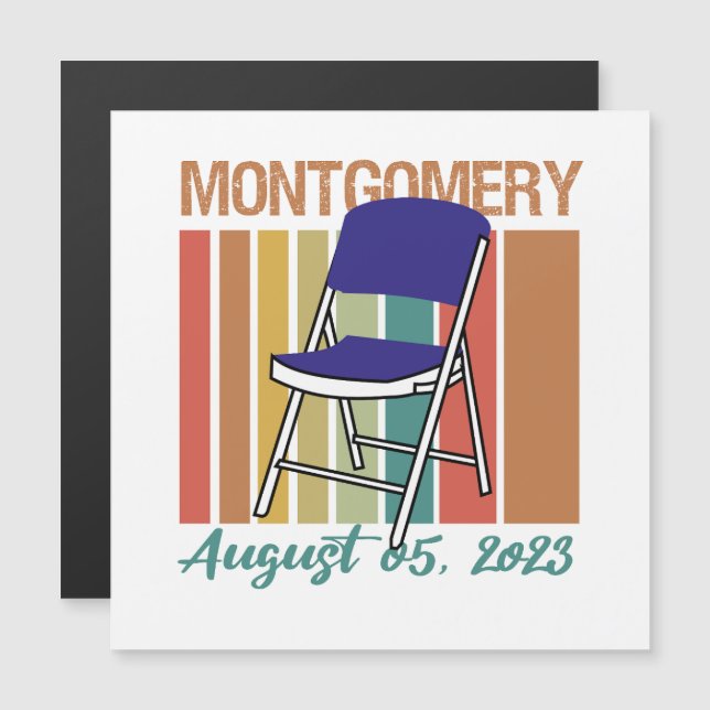 Montgomery Brawl Folding Chair August 5 2023 Magnetic Invitation (Front/Back)